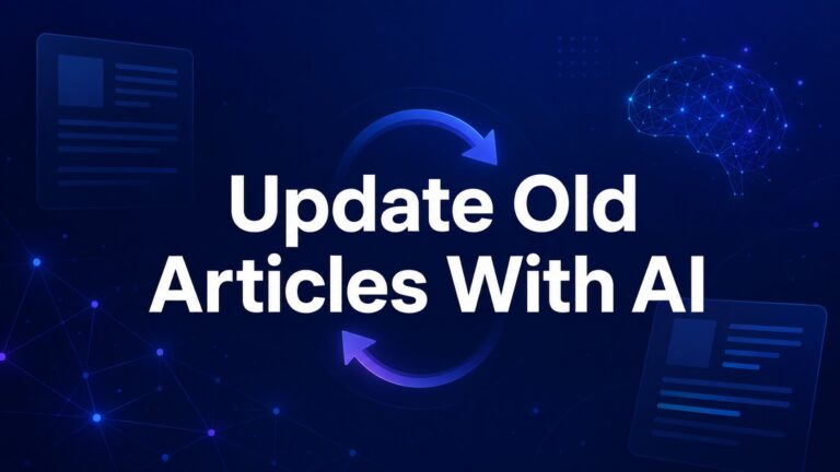 Update old affiliate articles with AI
